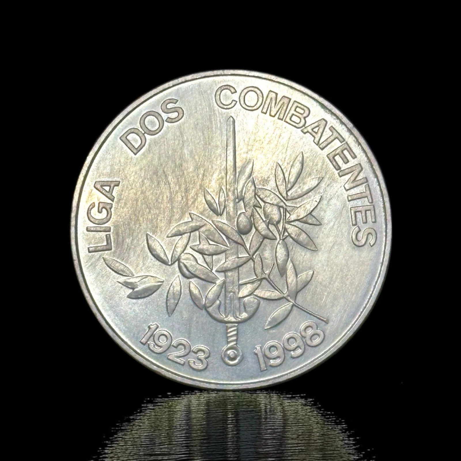 Portugal Silver Coin 1000 Escudos 1998 Liga dos Combatentes – photo 2